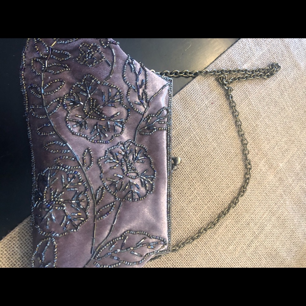 Pink jeweled clutch